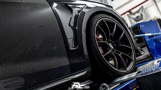 Audi S4 / A4 B9.5 2020 2021 2022 2023 2024 with Aftermarket Parts - AE Style Front Fenders Carbon Fiber from ArmorExtend