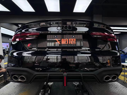 Audi S5 A5 (with s-line bumper, does not base model) B9.5 2020-ON with Aftermarket Parts - AE Style Rear Diffuser & Canards ABS from ArmorExtend
