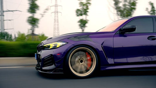 BMW 3 Series 330i (With M-Package Bumper, does not fit base model) M340i LCI G20 G21 2023 2024 with Aftermarket Parts - Plustic Style Front Lip ABS from ArmorExtend