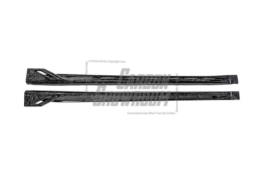BMW M3 G80 G81 2021 2022 2023 2024 & M4 G82 G83 2021 2022 2023 2024 with Aftermarket Parts - AE Style Side Skirts Carbon Fiber from ArmorExtend