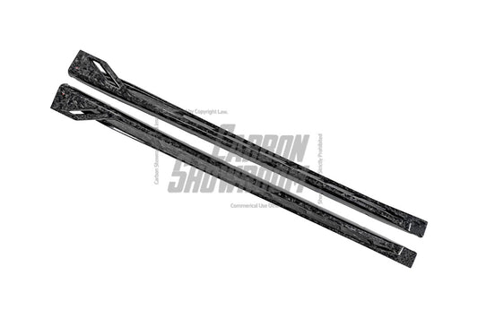 BMW M3 G80 G81 2021 2022 2023 2024 & M4 G82 G83 2021 2022 2023 2024 with Aftermarket Parts - AE Style Side Skirts Carbon Fiber from ArmorExtend
