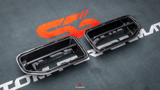 BMW M2C M2 G87 2023-ON with Aftermarket Parts - Front Kidney Grill Dry Pre-preg Carbon Fiber from Armorextend