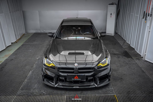 BMW M2C M2 G87 2023-ON with Aftermarket Parts - Front Kidney Grill Dry Pre-preg Carbon Fiber from Armorextend
