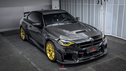 BMW M2C M2 G87 2023-ON with Aftermarket Parts - Front Kidney Grill Dry Pre-preg Carbon Fiber from Armorextend
