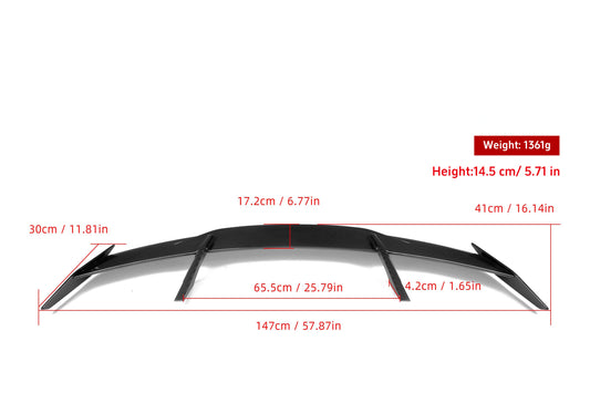 BMW M2 M2C G87 2023-ON & 2 Series M240 230 G42 2022-ON with Aftermarket Parts - MP Style Rear Wing Carbon Fiber/FRP from ArmorExtend