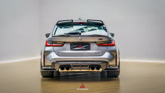 BMW M3CS M3C M3 G81 2021-ON & 3 Series M340i 330i G21 (Fits Both Pre-LCI & LCI) 2019-ON with Aftermarket Parts - Rear Lip Spoiler Dry Pre-preg Carbon Fiber from Armorextend