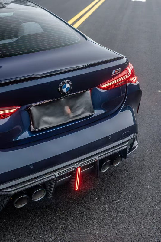 BMW M3 G80 G81 2021-ON & M4 G82 G83 2021-ON with Aftermarket Parts - V3 Rear Diffuser & Rear Canards Carbon Fiber from ArmorExtend