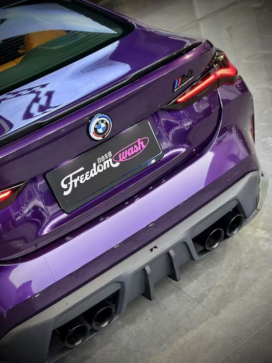 BMW M4 G82 G83 2021 2022 2023 2024 with Aftermarket Parts - AE V1 Style Rear Diffuser & Canards Carbon Fiber from ArmorExtend