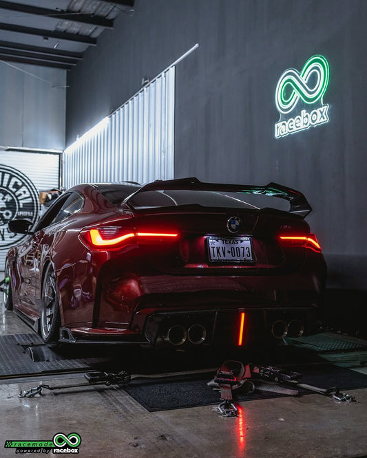 BMW M3 G80 G81 2021 2022 2023 2024 & M4 G82 G83 2021 2022 2023 2024 with Aftermarket Parts - AE V2 Style Rear Diffuser & Canards Carbon Fiber from ArmorExtend