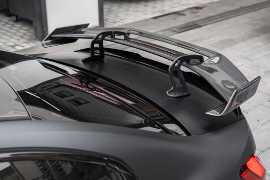 BMW M3 M3C M3CS G80 2021 2022 2023 2024 with Aftermarket Parts - AE V2 Rear Wing Carbon Fiber from ArmorExtend
