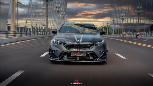 BMW M5C M5 G90 2024-ON with Aftermarket Parts - Front Lip Pre-preg Carbon Fiber from Armorextend