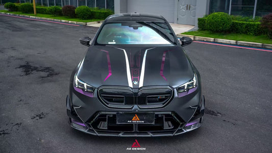 BMW M5C M5 G90 2024-ON with Aftermarket Parts - Front Lip Pre-preg Carbon Fiber from Armorextend