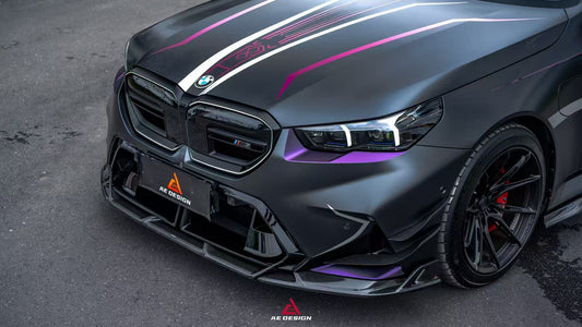 BMW M5C M5 G90 2024-ON with Aftermarket Parts - Front Lip Pre-preg Carbon Fiber from Armorextend