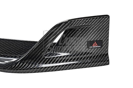 BMW M5 / M5C F90 Pre-LCI 2018 2019 2020 & M5 / M5C F90 LCI 2021 2022 2023 2024 With Aftermarket Parts - AE Lower Lip & Middle Lip Carbon Fiber from ArmorExtend