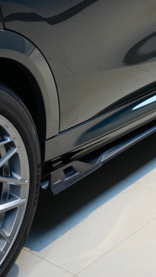 BMW X3 G01 & X4 G02 s/x Drive 30i M40i 2019-ON & X3M F97 & X4M F98 (Fits Both Pre-LCI & LCI) 2019-ON with Aftermarket Parts - AE V2 Side Skirts Carbon Fiber from ArmorExtend