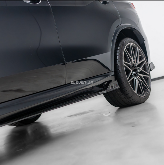 BMW X3 G01 & X4 G02 s/x Drive 30i M40i 2019-ON & X3M F97 & X4M F98 (Fits Both Pre-LCI & LCI) 2019-ON with Aftermarket Parts - AE V2 Side Skirts Carbon Fiber from ArmorExtend