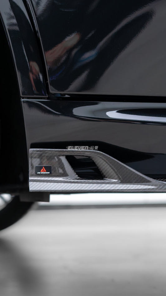BMW X3 G01 & X4 G02 s/x Drive 30i M40i 2019-ON & X3M F97 & X4M F98 (Fits Both Pre-LCI & LCI) 2019-ON with Aftermarket Parts - AE V2 Side Skirts Carbon Fiber from ArmorExtend