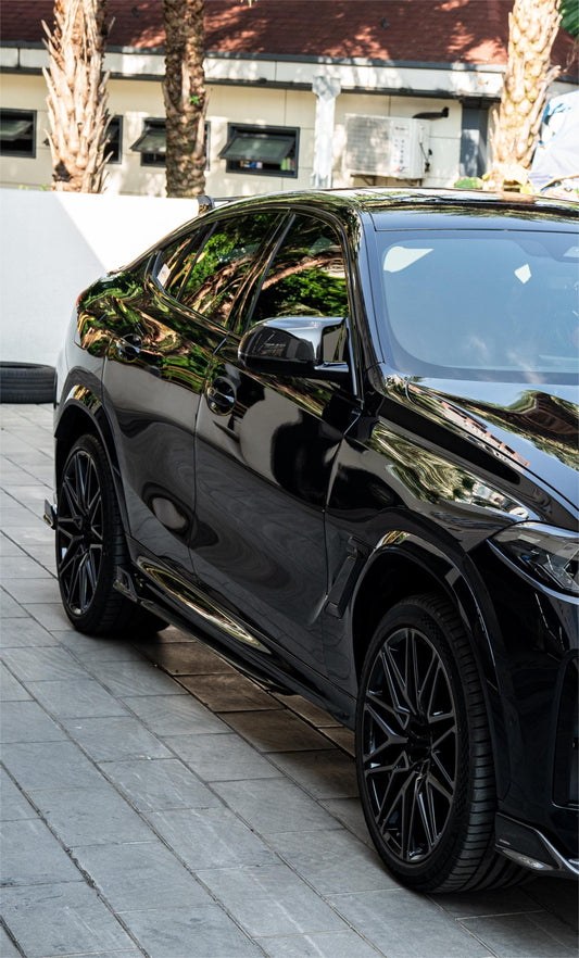 BMW X3 G01 & X4 G02 s/x Drive 30i M40i 2019-ON & X3M F97 & X4M F98 (Fits Both Pre-LCI & LCI) 2019-ON with Aftermarket Parts - AE V2 Side Skirts Carbon Fiber from ArmorExtend