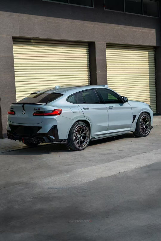 BMW X4M X4MC F98 (Fits Both Pre-LCI & LCI) 2019 2020 2021 2022 2023 2024 with Aftermarket Parts - AE V2 Style Rear Diffuser Carbon Fiber from ArmorExtend