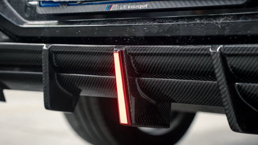 BMW X4 xDrive 30i (with M-Package Bumper) & M40i G02 LCI 2022 2023 2024 with Aftermarket Parts - AE Style Diffuser & Canards Carbon Fiber from ArmorExtend