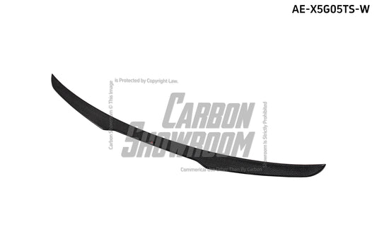 BMW X5 G05 M50i X/S Drive 40i (with M-Package) (Fits Both Pre-LCI & LCI) 2019-ON & X5M X5MC F95 (Fits Both Pre-LCI & LCI) 2020 2021 2022 2023 2024 with Aftermarket Parts - AE Style Rear Spoiler Carbon Fiber from ArmorExtend