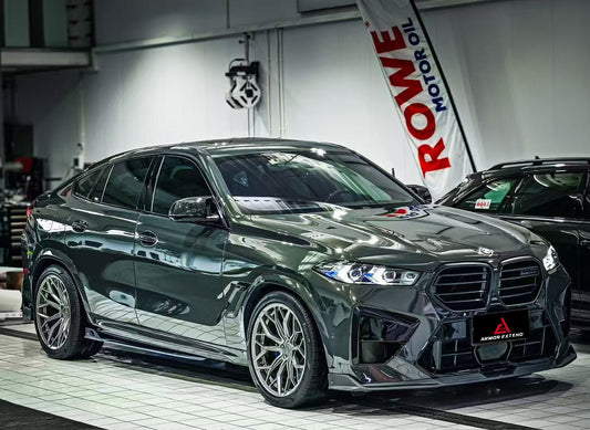 BMW X5 M60i xDrive50e x/sDrive40i G05 (Fits Both Pre-LCI & LCI) 2020-ON & X5M X5MC F95 (Fits Both Pre-LCI & LCI) 2020-ON & X6 M60I xDrive40i G06 (Fits Pre-LCI & LCI) 2020-ON & X6M X6MC F96 (Fits Pre-LCI & LCI) 2020-ON with Aftermarket Parts - AE V2 Side Skirts Pre-preg Pre-preg Carbon Fiber from Armorextend