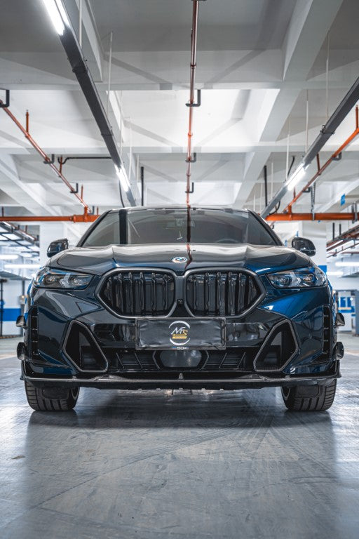BMW X6 M60i xDrive40i G06 LCI 2024-ON with Aftermarket Parts - AE Front Lip Carbon Fiber from ArmorExtend