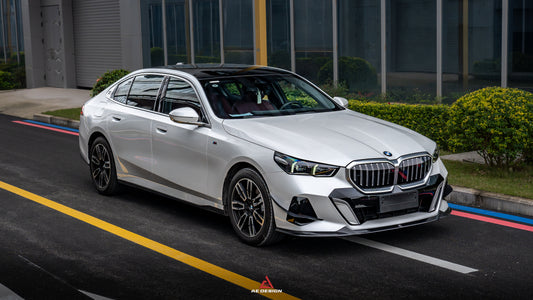 BMW i5 xDrive40 / i5 eDrive40 (with M-package bumper, does not fit base mode) / i5 M60 G60 G61 2024-ON & 5 Series 540i xDrive / 530i xDrive / 530i (with M-package bumper, does not fit base model) / 550e xDrive G60 G61 2024-ON with Aftermarket Parts - AE Design Front Canards Carbon Fiber from ArmorExtend