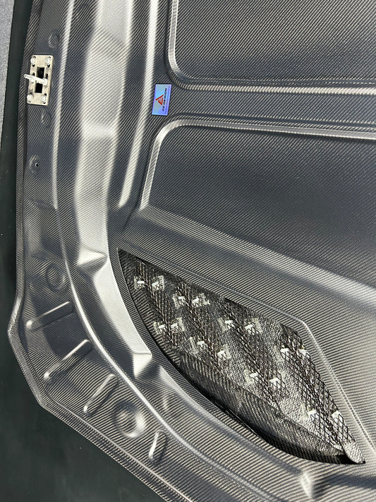 Cadillac CT5 CT5V Blackwing V Premium Luxury Sport Base 2020-ON with Aftermarket Parts - AE Vented Style Hood Bonnet Double-sided Carbon Fiber from ArmorExtend