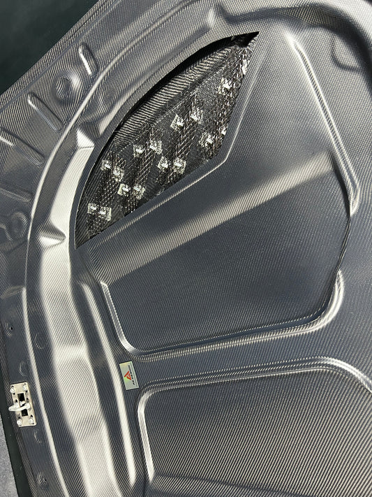 Cadillac CT5 CT5V Blackwing V Premium Luxury Sport Base 2020-ON with Aftermarket Parts - AE Vented Style Hood Bonnet Double-sided Carbon Fiber from ArmorExtend