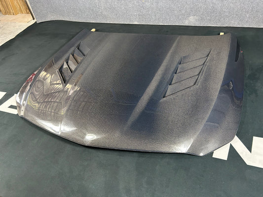 Cadillac CT5 CT5V Blackwing V Premium Luxury Sport Base 2020-ON with Aftermarket Parts - AE Vented Style Hood Bonnet Double-sided Carbon Fiber from ArmorExtend