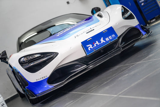 McLaren 720S 2018-2023 with Aftermarket Parts - AE Style Front Lip & Canards Carbon Fiber from ArmorExtend