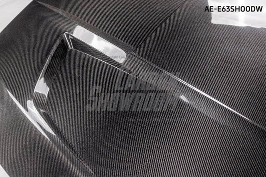 Mercedes Benz E63 E63S W213 2017 2018 2019 2020 2021 2022 2023 2024 with Aftermarket Parts - AE Hood Bonnet Carbon Fiber from ArmorExtend