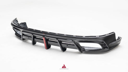 Porsche Panamera 976 Base 4 4S E-Hybird GTS Turbo 2024-ON with Aftermarket Parts - AE Desgin ART Rear Diffuser Carbon Fiber from ArmorExtend