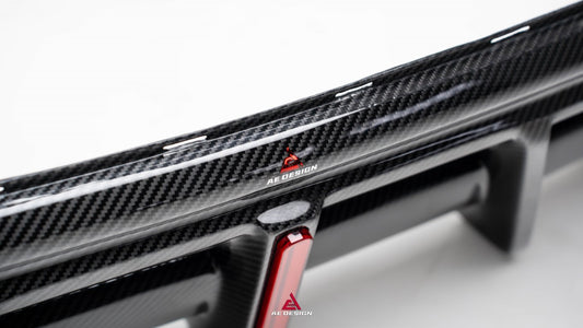 Porsche Panamera 976 Base 4 4S E-Hybird GTS Turbo 2024-ON with Aftermarket Parts - AE Desgin ART Rear Diffuser Carbon Fiber from ArmorExtend