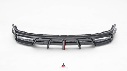 Porsche Panamera 976 Base 4 4S E-Hybird GTS Turbo 2024-ON with Aftermarket Parts - AE Desgin ART Rear Diffuser Carbon Fiber from ArmorExtend