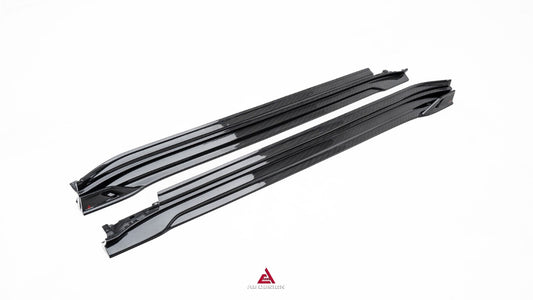 Porsche Panamera 976 Base 4 4S E-Hybird GTS Turbo 2024-ON with Aftermarket Parts - AE Desgin ART Side Skirts Carbon Fiber from ArmorExtend