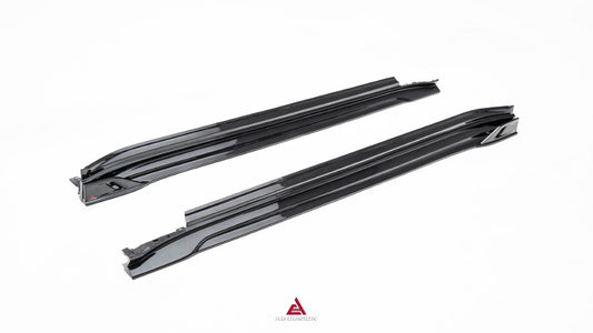 Porsche Panamera 976 Base 4 4S E-Hybird GTS Turbo 2024-ON with Aftermarket Parts - AE Desgin ART Side Skirts Carbon Fiber from ArmorExtend