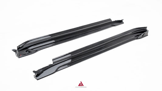 Porsche Panamera 976 Base 4 4S E-Hybird GTS Turbo 2024-ON with Aftermarket Parts - AE Desgin ART Side Skirts Carbon Fiber from ArmorExtend