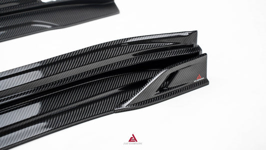 Porsche Panamera 976 Base 4 4S E-Hybird GTS Turbo 2024-ON with Aftermarket Parts - AE Desgin ART Side Skirts Carbon Fiber from ArmorExtend