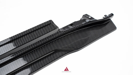 Porsche Panamera 976 Base 4 4S E-Hybird GTS Turbo 2024-ON with Aftermarket Parts - AE Desgin ART Side Skirts Carbon Fiber from ArmorExtend