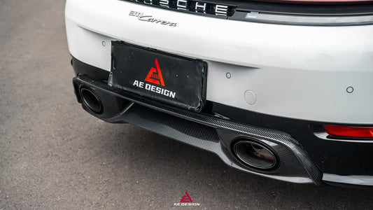 Porsche 911 992.2 Carerra Base/S/T/4S/Targa4S 2025-ON (Fits SportDesign Oval Exhaust Tips) with Aftermarket Parts - Rear Diffuser Pre-preg Carbon Fiber from Armorextend