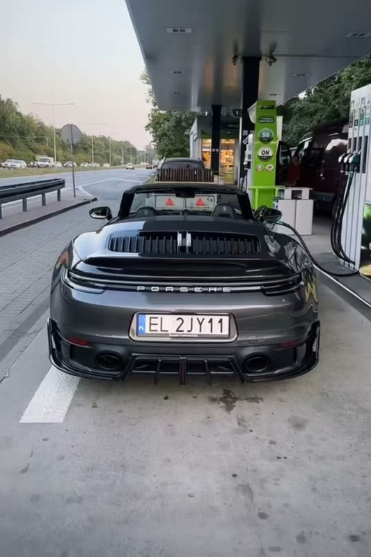 Porsche 911 992 Carrera/4/S/4S (Fits Aero Kit / Sport Package Only)2020-ON with Aftermarket Parts-ART Style Carbon Fiber Rear Diffuser Canards from Armorextend