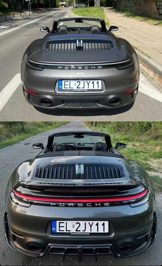 Porsche 911 992 Carrera/4/S/4S (Fits Aero Kit / Sport Package Only)2020-ON with Aftermarket Parts-ART Style Carbon Fiber Rear Diffuser Canards from Armorextend