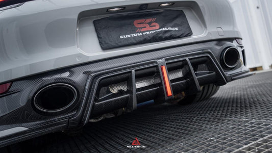 Porsche 911 992 Carrera/4/S/4S (Fits Aero Kit / Sport Package Only)2020-ON with Aftermarket Parts-ART Style Carbon Fiber Rear Diffuser Canards from Armorextend