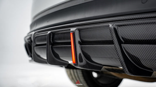 Porsche Cayenne Coupe 9Y0 9Y0.1 9Y0.2 9Y3 9Y3.1 9Y3.2 Base/S/Turbo/E-Hybrid 2019 2020 2021 2022 2023 2024 with Aftermarket Parts - AE Rear Diffuser & Rear Canards Carbon Fiber from ArmorExtend