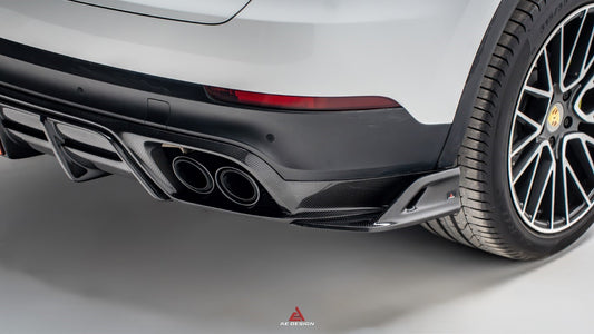 Porsche Cayenne Coupe 9Y0 9Y0.1 9Y0.2 9Y3 9Y3.1 9Y3.2 Base/S/Turbo/E-Hybrid 2019 2020 2021 2022 2023 2024 with Aftermarket Parts - AE Rear Diffuser & Rear Canards Carbon Fiber from ArmorExtend