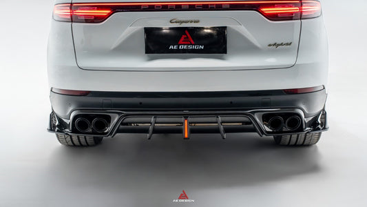 Porsche Cayenne Coupe 9Y0 9Y0.1 9Y0.2 9Y3 9Y3.1 9Y3.2 Base/S/Turbo/E-Hybrid 2019 2020 2021 2022 2023 2024 with Aftermarket Parts - AE Rear Diffuser & Rear Canards Carbon Fiber from ArmorExtend