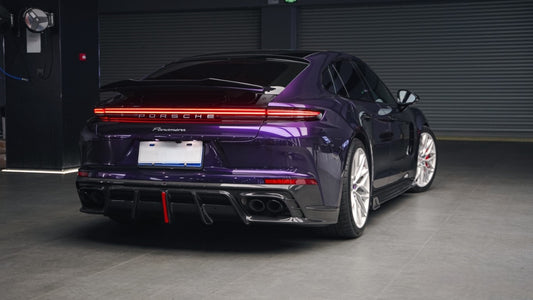Porsche Panamera 976 Base 4 4S E-Hybird GTS Turbo (suitable for GTS and Turbo if active spoiler is deactivated) 2024-ON with Aftermarket Parts - AE Desgin ART Rear Wing & Spoiler Carbon Fiber from ArmorExtend