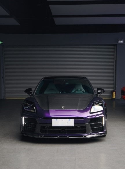 Porsche Panamera 976 Base 4 4S E-Hybird GTS Turbo 2024-ON with Aftermarket Parts - AE Desgin ART Hood Carbon Fiber from ArmorExtend